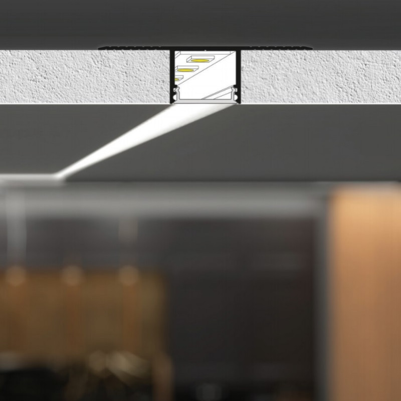1m Plaster-in LED profile C3P for ceiling and drywall, with cover 1m Plaster-in LED profile C3P for ceiling and drywall, with cover
