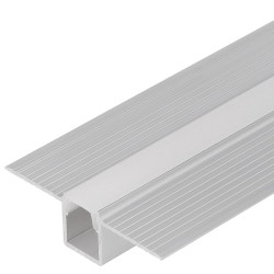 1m Plaster-in LED profile C3T for ceiling and drywall, opal cover