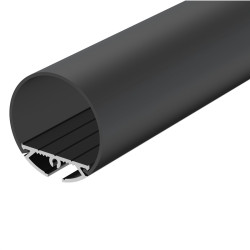 Black R4 LED profile, Suspended Tube 30mm, 2m / 2000mm Black R4 LED profile, Suspended Tube 30mm, 2m / 2000mm