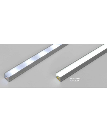 3m LED profile T2 (painted, white) set with cover 12mm x 12mm 3m LED profile T2 (painted, white) set with cover 12mm x 12mm