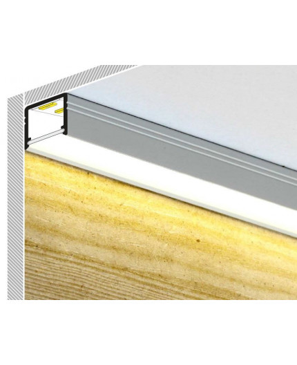 3m LED profile T2 (painted, white) set with cover 12mm x 12mm 3m LED profile T2 (painted, white) set with cover 12mm x 12mm