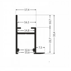 3m Alu-Ceiling LED profile C1 (painted, white) with diffuser for plasterboard, wall and ceiling wash 3m Alu-Ceiling LED profile C1 (painted, white) with diffuser for plasterboard, wall and ceiling wash