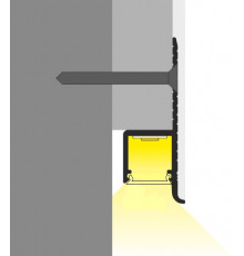 2m Plaster-in LED profile DWT1 Plus for ceiling and drywall, opal diffuser 2m Plaster-in LED profile DWT1 Plus for ceiling and drywall, opal diffuser