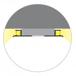2m Plaster-in LED profile DWT1 Plus for ceiling and drywall, opal diffuser 2m Plaster-in LED profile DWT1 Plus for ceiling and drywall, opal diffuser