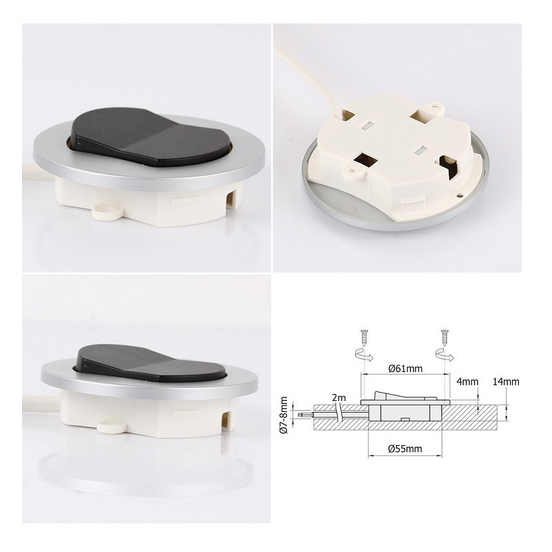 WM230 recessed furniture switch 220-240VAC 2.5A WM230 recessed furniture switch 220-240VAC 2.5A