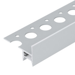 2m Aluminium LED profile USTEP-Tile, silver anodized, opal cover