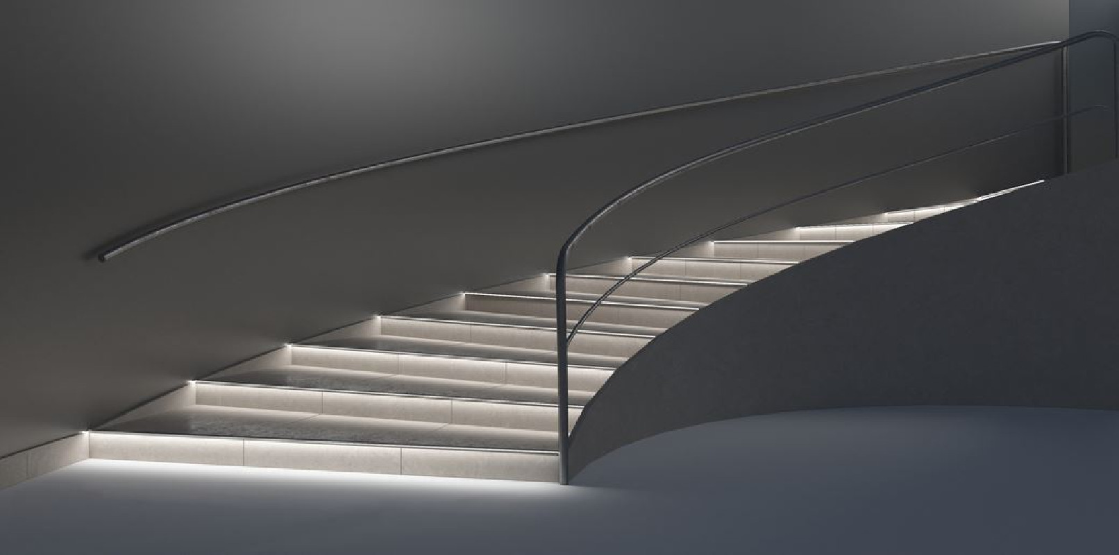 1m Aluminium LED profile USTEP-Tile, silver anodized, opal cover 1m Aluminium LED profile USTEP-Tile, silver anodized, opal cover