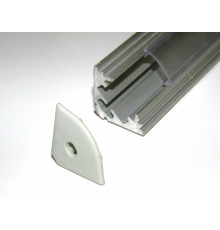 P3 LED profile 2.5m / 2500m corner 45 extrusion, raw aluminium, with diffuser P3 LED profile 2.5m / 2500m corner 45 extrusion, raw aluminium, with diffuser