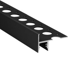 1m Aluminium LED profile USTEP-Tile, black anodized, opal cover
