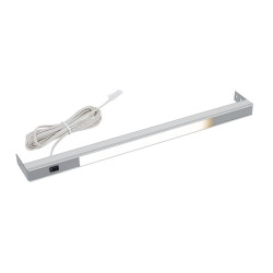 Silver Polarus P COB LED Luminaire for drawers, with IR switch, 2m cable
