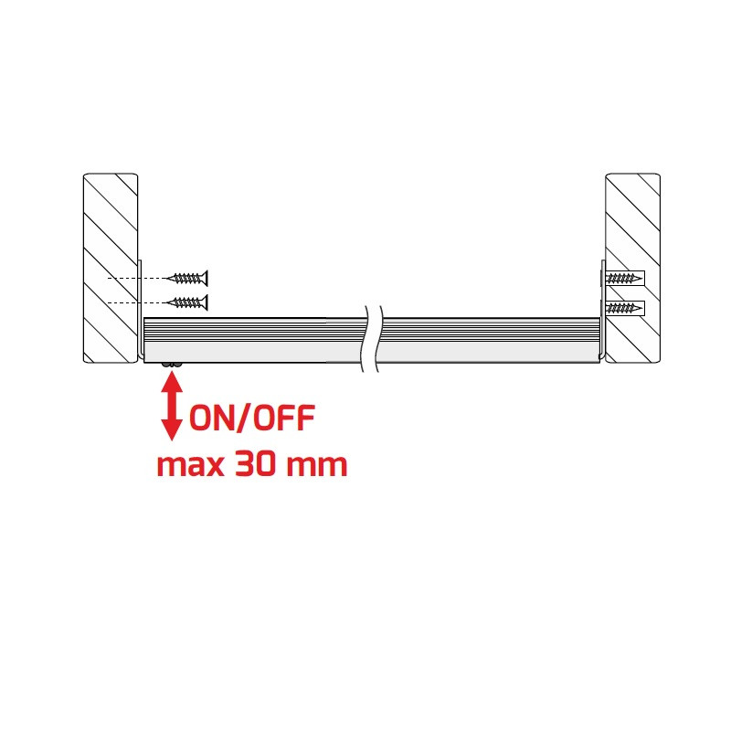 Silver Polarus P COB LED Luminaire for drawers, with IR switch, 2m cable Silver Polarus P COB LED Luminaire for drawers, with IR switch, 2m cable