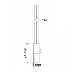 MINI 1-way splitter with 2m cable without plug MINI 1-way splitter with 2m cable without plug