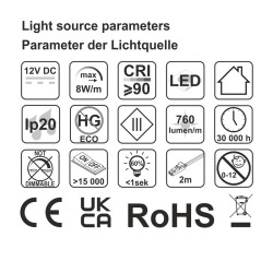 GLOVIA LED light for drawers, cupboards and closets, with IR switch, 2m cable GLOVIA LED light for drawers, cupboards and closets, with IR switch, 2m cable