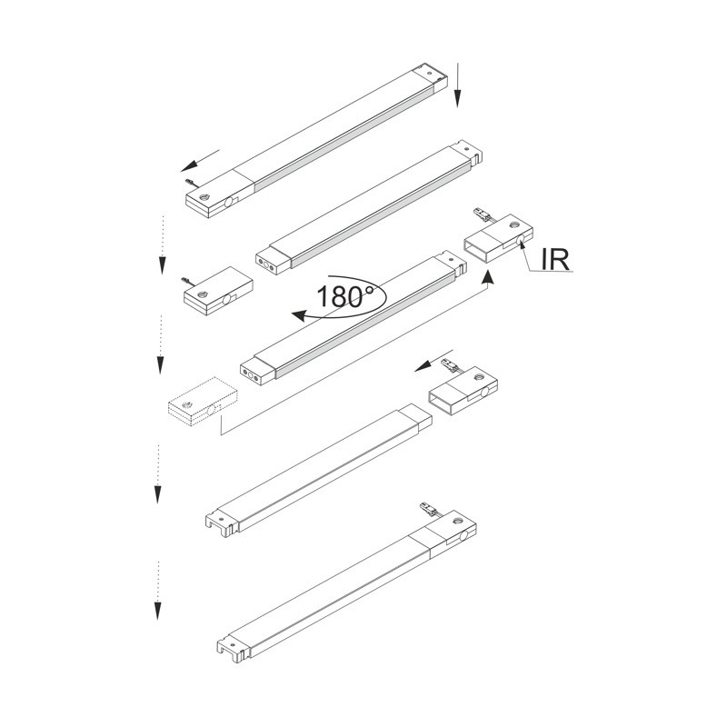 GLOVIA LED light for drawers, cupboards and closets, with IR switch, 2m cable GLOVIA LED light for drawers, cupboards and closets, with IR switch, 2m cable