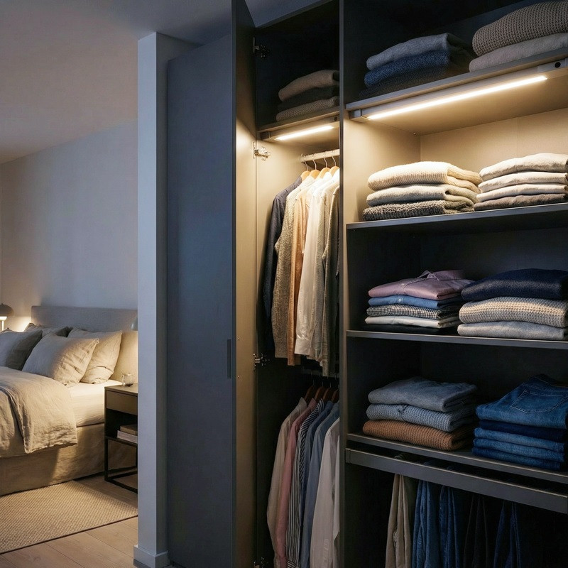 GLOVIA LED light for drawers, cupboards and closets, with IR switch, 2m cable GLOVIA LED light for drawers, cupboards and closets, with IR switch, 2m cable