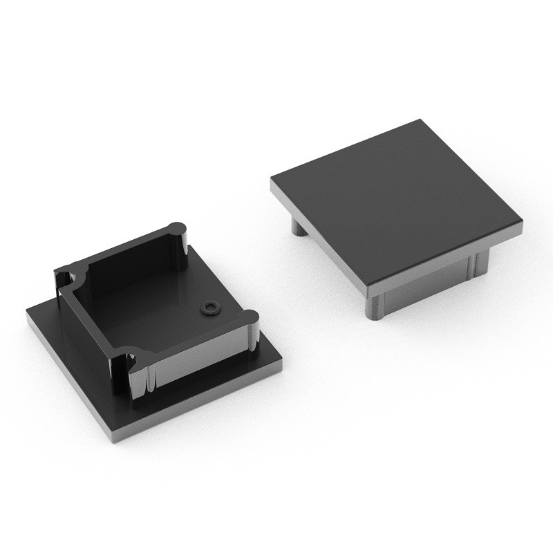 3m LED profile TH2 (anodized, black), set with cover 3m LED profile TH2 (anodized, black), set with cover
