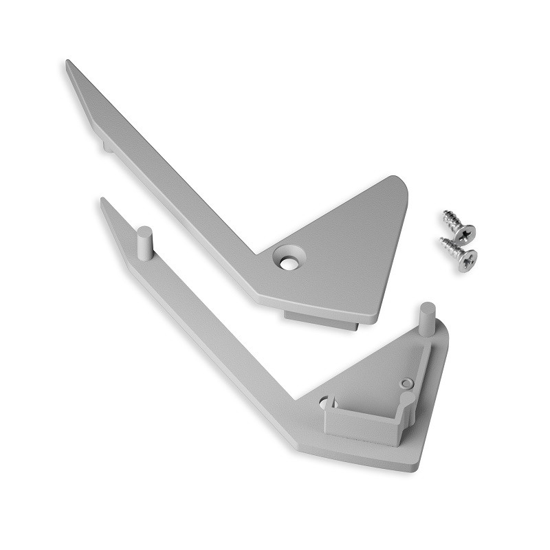 Sample of UP-Step LED profile anodized silver, set with opal cover Sample of UP-Step LED profile anodized silver, set with opal cover