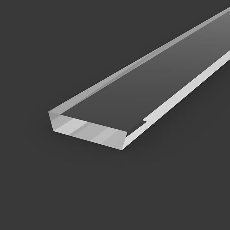 Sample of opal transparent diffuser for ground floor LED profile E5 Sample of opal transparent diffuser for ground floor LED profile E5