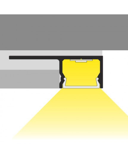 1m U180-Tile LED profile (anodized, silver), set with cover 1m U180-Tile LED profile (anodized, silver), set with cover