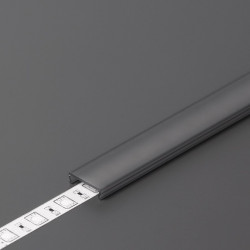 1m U180-Tile LED profile (anodized, silver), set with cover 1m U180-Tile LED profile (anodized, silver), set with cover