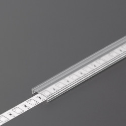 1m U180-Tile LED profile (anodized, silver), set with cover 1m U180-Tile LED profile (anodized, silver), set with cover