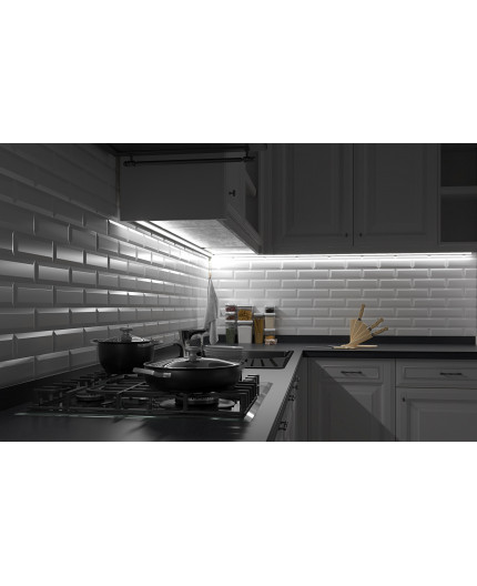 2m E3 Corner LED Profile - Silver Anodised with Diffuser 2m E3 Corner LED Profile - Silver Anodised with Diffuser