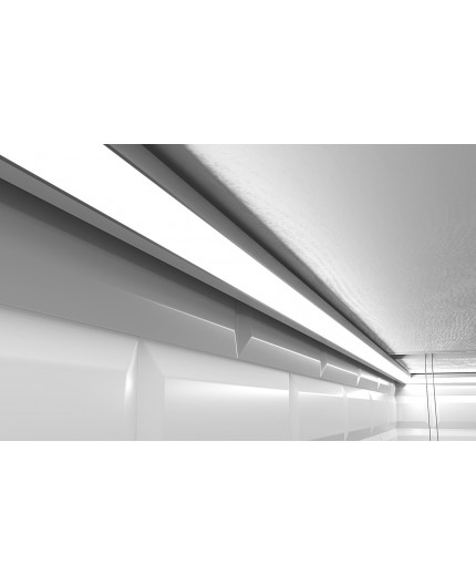 2m E3 Corner LED Profile - Silver Anodised with Diffuser 2m E3 Corner LED Profile - Silver Anodised with Diffuser