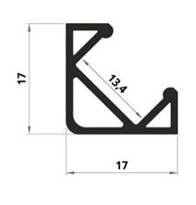 2m E3 Corner LED Profile - Silver Anodised with Diffuser 2m E3 Corner LED Profile - Silver Anodised with Diffuser