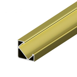 2m E3 Corner LED Profile - Silver Anodised with Diffuser