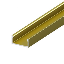 2m gold painted E2 LED Aluminium U-profile with diffuser