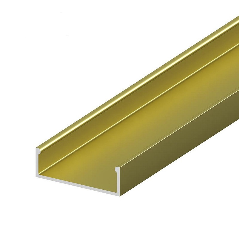 2m gold painted EW2 LED Aluminium U-profile with diffuser 2m gold painted EW2 LED Aluminium U-profile with diffuser