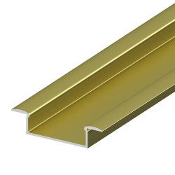 2m recessed LED aluminium channel painted gold extrusion EW1 diffuser
