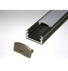 P2 LED profile 2.5m / 2500mm surface extrusion, anodized aluminium, inox, plus diffuser P2 LED profile 2.5m / 2500mm surface extrusion, anodized aluminium, inox, plus diffuser