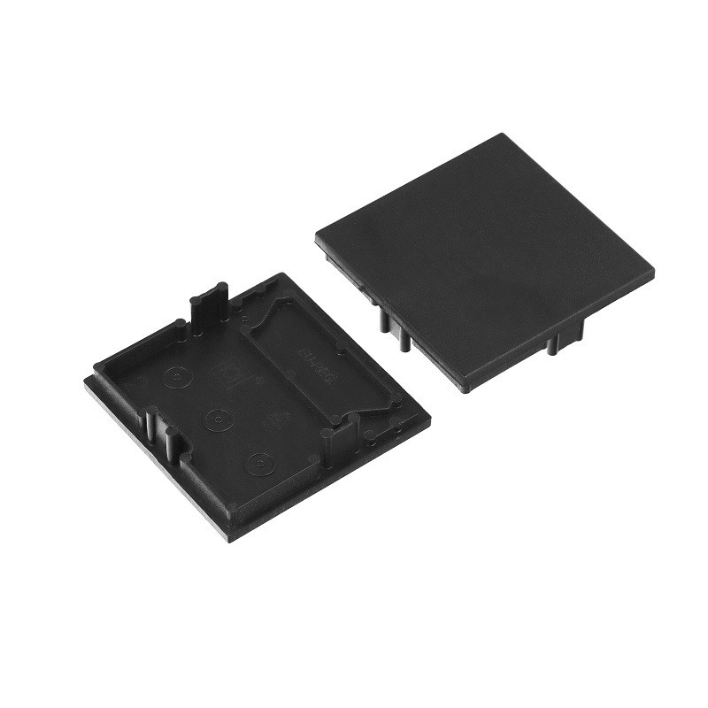 1m TS53 LED profile (anodized, black) 53mm x 53mm, set with diffuser and complementary profile 1m TS53 LED profile (anodized, black) 53mm x 53mm, set with diffuser and complementary profile