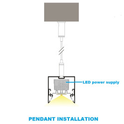 2m TS53 LED profile (anodized, black) 53mm x 53mm, set with diffuser and complementary profile 2m TS53 LED profile (anodized, black) 53mm x 53mm, set with diffuser and complementary profile