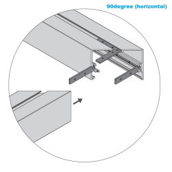 Set of three T53 connection brackets connectors for LED profile Set of three T53 connection brackets connectors for LED profile