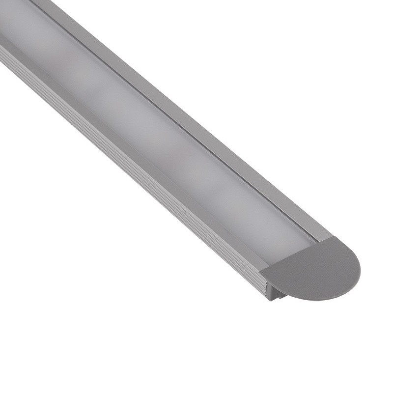 2m silver anodized recessed DL1 LED aluminium extrusion with diffuser 2m silver anodized recessed DL1 LED aluminium extrusion with diffuser
