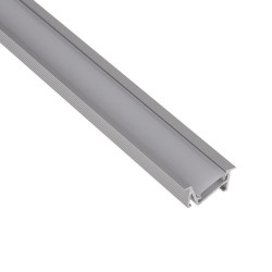 2m silver anodized recessed DL1 LED aluminium extrusion with diffuser