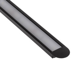 2m black anodized recessed DL1 LED aluminium extrusion with diffuser 2m black anodized recessed DL1 LED aluminium extrusion with diffuser
