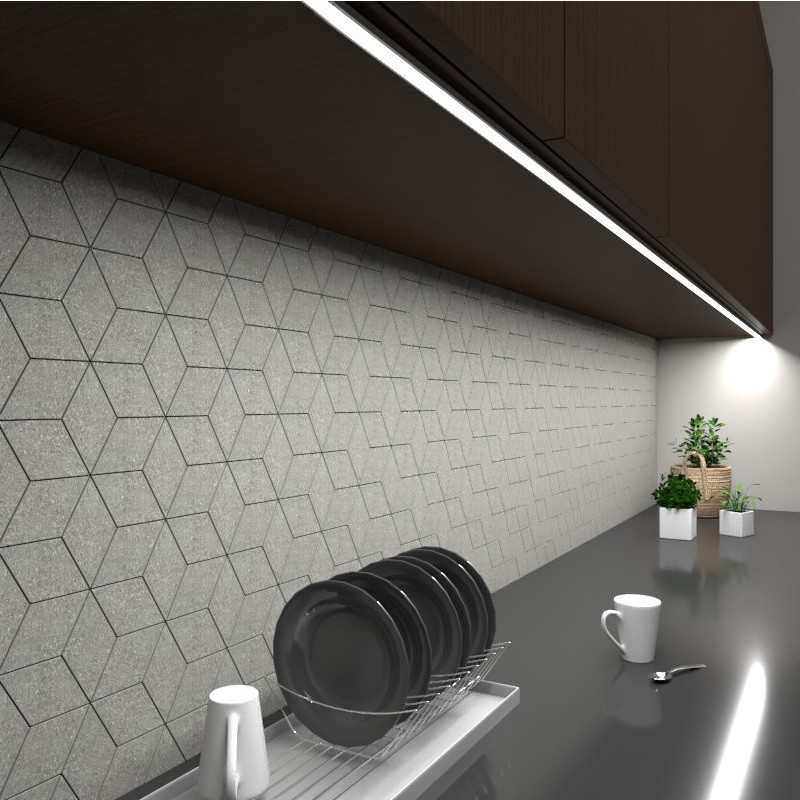 2m white painted recessed DL1 LED aluminium extrusion with diffuser 2m white painted recessed DL1 LED aluminium extrusion with diffuser