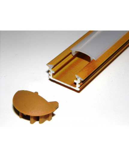 P1 LED profile, 2.5m / 2500mm recessed aluminium extrusion, wood pine effect, plus diffuser P1 LED profile, 2.5m / 2500mm recessed aluminium extrusion, wood pine effect, plus diffuser