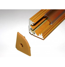 P3 LED profile 2.5m / 2500mm corner 45 aluminium extrusion, wood pine effect, plus diffuser