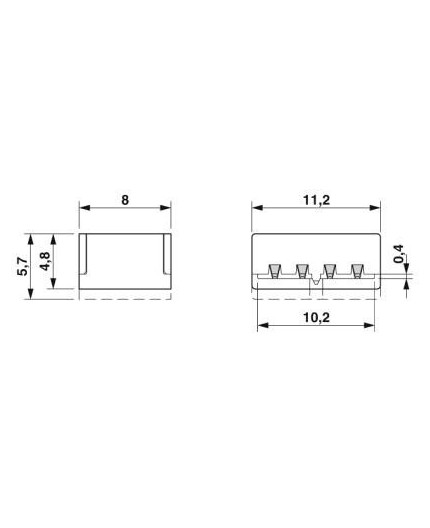 Printed-circuit board connector - PTF 0,3/ 4-BB-10-H - 1707563 PCB (10mm PCB) Printed-circuit board connector - PTF 0,3/ 4-BB-10-H - 1707563 PCB (10mm PCB)