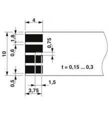 Printed-circuit board connector - PTF 0,3/ 2-WB-10-H - 1707562 (10mm PCB) Printed-circuit board connector - PTF 0,3/ 2-WB-10-H - 1707562 (10mm PCB)