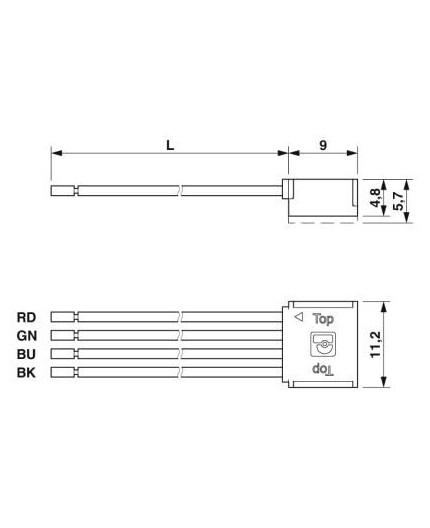 Printed-circuit board connector - PTF 0,3/ 4-WB-10-H - 1707565 (10mm PCB) Printed-circuit board connector - PTF 0,3/ 4-WB-10-H - 1707565 (10mm PCB)