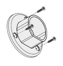 Extra End Holder (Pair) for Oval Wardrobe Clothes Hanging Rail Extra End Holder (Pair) for Oval Wardrobe Clothes Hanging Rail