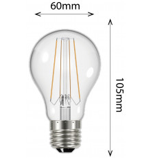 7W Filament GSL E27 806lm 2700K Clear LED Lamp, dimmable