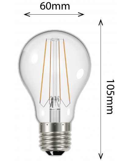 7W Filament GSL E27 806lm 2700K Clear LED Lamp, dimmable 7W Filament GSL E27 806lm 2700K Clear LED Lamp, dimmable