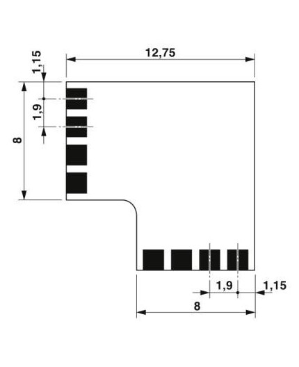 Phoenix Contact, PCB - PTF 0,3/ 4-FLEX-L-8 - 1848480. L Connector 8mm Phoenix Contact, PCB - PTF 0,3/ 4-FLEX-L-8 - 1848480. L Connector 8mm
