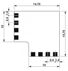 Corner Connector 10mm Phoenix Contact, PCB - PTF 0,3/ 4-FLEX-L-10 Corner Connector 10mm Phoenix Contact, PCB - PTF 0,3/ 4-FLEX-L-10